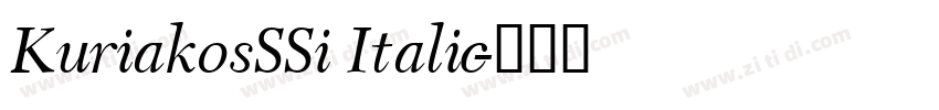 KuriakosSSi Italic字体转换